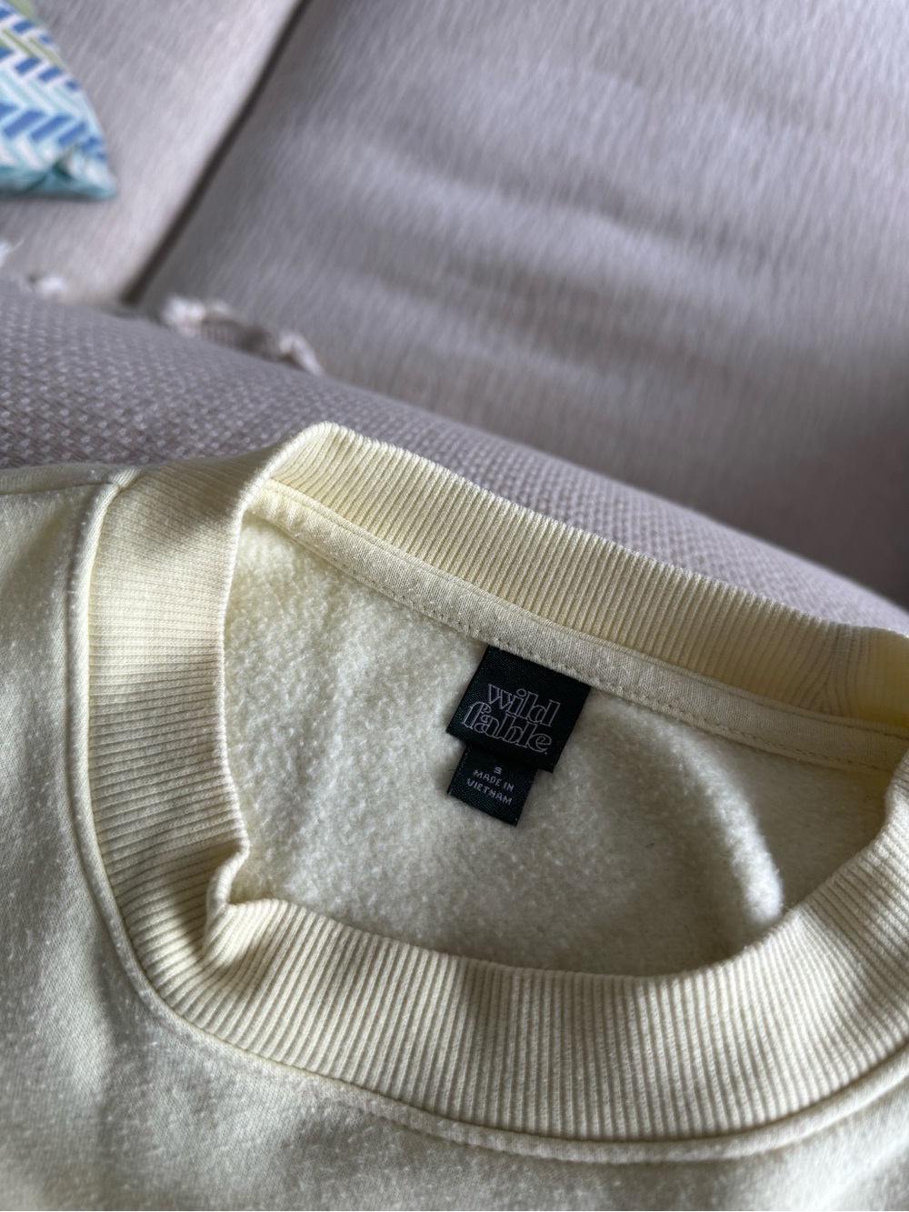 Target Pale Yellow 'Saint-Tropez' Crewneck Sweatshirt - Picture 3 of 3